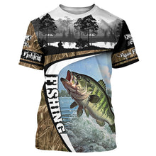 Load image into Gallery viewer, Largemouth bass fishing camo Custom UV protection long sleeves fishing shirt, fishing gifts NQS921