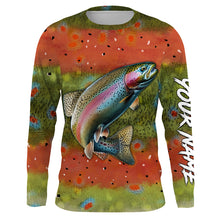 Load image into Gallery viewer, Rainbow trout scales fishing jerseys custom performance Long Sleeve tournament fishing shirts NQS6730