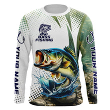 Load image into Gallery viewer, Largemouth Bass Fishing custom performance Long Sleeve tournament fishing shirts, Bass Fishing Jerseys NQS8163