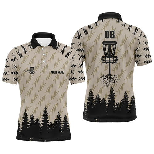 Mens disc golf polo shirt custom name and number disc golf basket camo Woods mens disc golf jerseys NQS6049