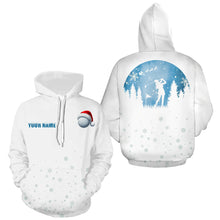 Load image into Gallery viewer, Snowflake Christmas pattern Golf Hoodies custom Christmas hoodie golf tops, golfing gifts NQS8850