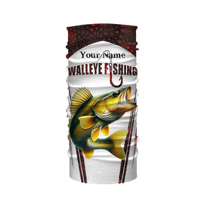Walleye fishing red camo Custom Funny Fishing Shirts UV Protection Gift For Fisherman NQS5128