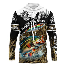 Load image into Gallery viewer, Bass fishing Performance Long Sleeve UV protection Customize fishing shirt for men, women, Kid NQS997