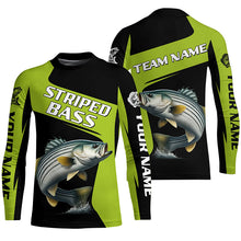 Load image into Gallery viewer, Striped Bass fishing Custom Long Sleeve Tournament Fishing Shirts, Performance Striper Fishing Jerseys NQS8186