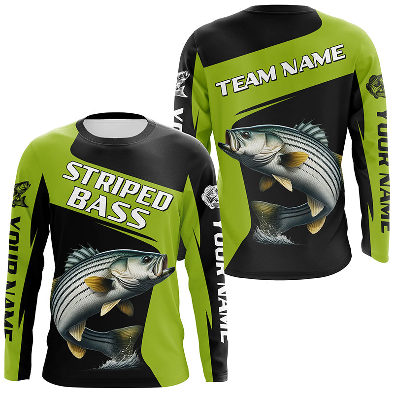 Striped Bass fishing Custom Long Sleeve Tournament Fishing Shirts, Performance Striper Fishing Jerseys NQS8186