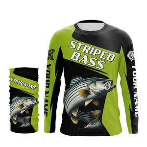 Striped Bass fishing Custom Long Sleeve Tournament Fishing Shirts, Performance Striper Fishing Jerseys NQS8186