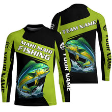 Load image into Gallery viewer, Mahi Mahi fishing Custom Long Sleeve Tournament Fishing Shirts, Performance Dorado Fishing Jerseys NQS8187