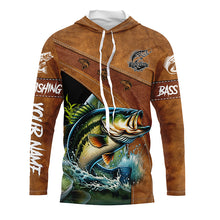 Load image into Gallery viewer, Largemouth bass fishing UV protection customize name performance fishing shirts for men, women, kid NQS2464