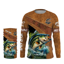 Load image into Gallery viewer, Largemouth bass fishing UV protection customize name performance fishing shirts for men, women, kid NQS2464