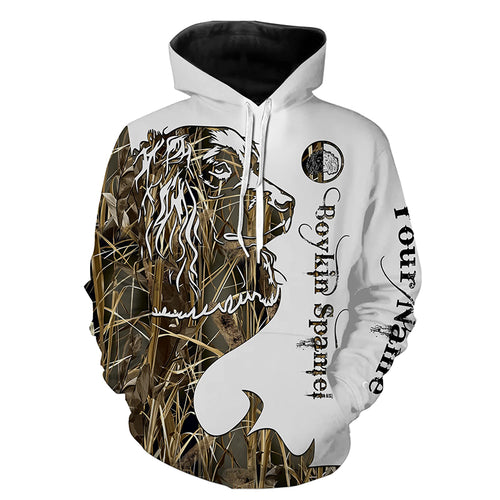 Boykin Spaniel best hunting dog camo shirts - personalized waterfowl camo dog hunting shirts NQSD15