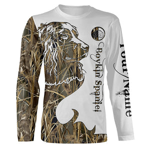 Boykin Spaniel best hunting dog camo shirts - personalized waterfowl camo dog hunting shirts NQSD15