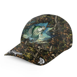 Crappie fishing camo Custom Crappie fishing hat Unisex Fishing Baseball Angler hat cap NQS9133