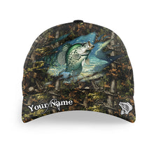 Load image into Gallery viewer, Crappie fishing camo Custom Crappie fishing hat Unisex Fishing Baseball Angler hat cap NQS9133