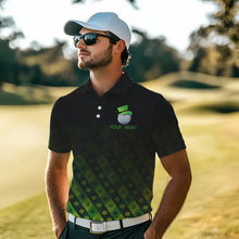 Load image into Gallery viewer, Green clover pattern Lucky golf shirt Men polo shirts custom St patrick Day golf tops for mens NQS9338