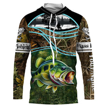 Load image into Gallery viewer, Largemouth Bass fishing team bass shirts for men camo custom Performance Long Sleeve fishing shirts NQSD86