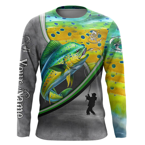 Mahi mahi ( Dorado) fishing personalized saltwater fishing shirts fishing apparel NQS1411