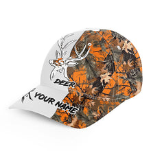 Load image into Gallery viewer, Deer hunting hat orange camo Custom Unisex hunting Baseball hat cap NQS2194