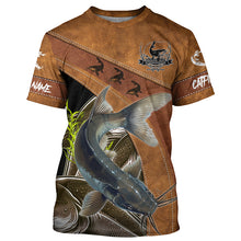 Load image into Gallery viewer, Catfish fishing UV protection customized fishing shirts, performance shirts for men, women, kid NQS2481