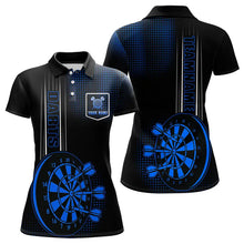 Load image into Gallery viewer, Personalized Black and Blue Darts Shirt For Women Custom Dart Outfit Team Jerseys NQS9498
