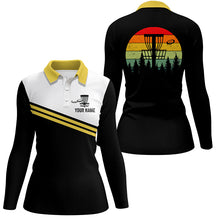 Load image into Gallery viewer, Women disc golf polo shirt custom disc golf jerseys, retro disc golf clothing NQS5924
