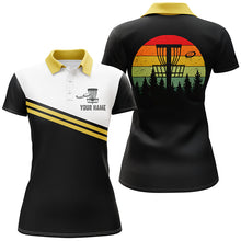 Load image into Gallery viewer, Women disc golf polo shirt custom disc golf jerseys, retro disc golf clothing NQS5924
