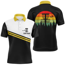 Load image into Gallery viewer, Mens disc golf polo shirts custom disc golf jerseys, retro disc golf clothing NQS5924