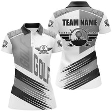 Load image into Gallery viewer, Black and white golf clubs Women golf polo shirts custom team golf shirts, golf attire for ladies NQS8684