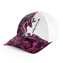 Load image into Gallery viewer, Deer hunting pink camo Custom Deer hunting hat Unisex Baseball camo hat cap NQS1646