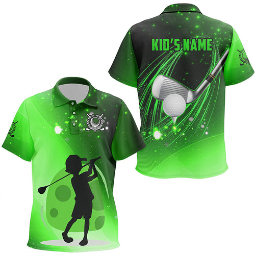 Green light golf ball clubs Kid golf polo shirts custom golf outfits for Kid, personalized golf gifts NQS8040