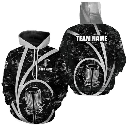 Golf Hoodies custom name black camo disc golf basket personalized frisbee golf hoodie NQS8701