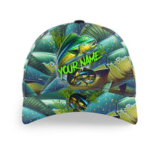 Load image into Gallery viewer, Mahi mahi fishing scale Custom fishing hat Unisex Dorado Fishing Baseball Angler hat cap NQS7621