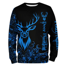 Load image into Gallery viewer, Deer Hunting Blue Camo Customize Name 3D All Over Printed Shirts Personalized Hunting gift NQS2627