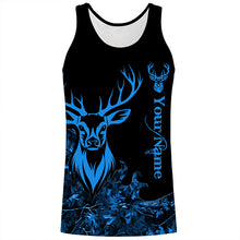 Load image into Gallery viewer, Deer Hunting Blue Camo Customize Name 3D All Over Printed Shirts Personalized Hunting gift NQS2627