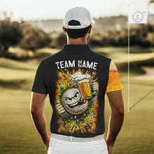 Load image into Gallery viewer, Custom Yellow Funny Beer Golf Polo Shirts For Men, golf outfits for men, Personalized golf gifts NQS11647
