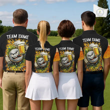 Load image into Gallery viewer, Custom Yellow Funny Beer Golf Polo Shirts For Women, golf outfits for ladies, Personalized golf gifts NQS11647