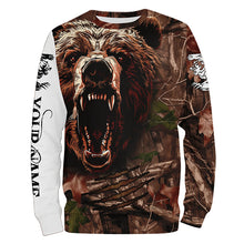 Load image into Gallery viewer, Bear Hunting Camo Customize Name 3D All Over Printed Shirts Personalized Hunting gifts NQS601