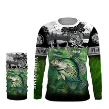 Load image into Gallery viewer, Crappie Fishing UV protection Custom name long sleeves fishing shirts for men, women, kid NQS2639