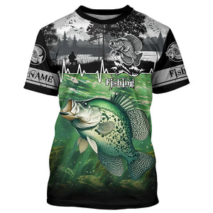 Crappie Fishing UV protection Custom name long sleeves fishing shirts for men, women, kid NQS2639