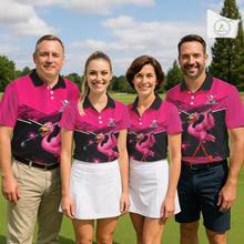 Load image into Gallery viewer, Funny Pink Flamingo Golf Polo Shirts For Women Custom Flamingo Team ladies golf tops, funny golf gift NQS11656