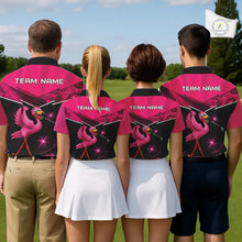 Load image into Gallery viewer, Funny Pink Flamingo Golf Polo Shirts For Women Custom Flamingo Team ladies golf tops, funny golf gift NQS11656