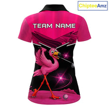 Load image into Gallery viewer, Funny Pink Flamingo Golf Polo Shirts For Women Custom Flamingo Team ladies golf tops, funny golf gift NQS11656