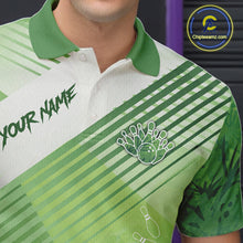 Load image into Gallery viewer, Funny Alligator Bowling Polo, 1/4 Zip Shirts For Men Custom Alligator Bowling Team Jerseys | Green NQS11742