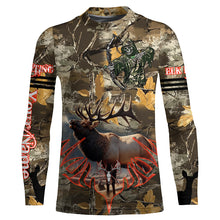 Load image into Gallery viewer, Elk Hunting Camo Grim Reaper Bow Hunting Archery Custom Name 3D All over print shirts NQS722