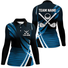 Load image into Gallery viewer, Womens golf polo shirts custom cool golf shirts, golfing gifts for team | Blue NQS7486