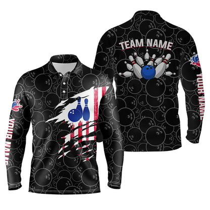 personalized bowling shirt for bowling – custom name design side view
