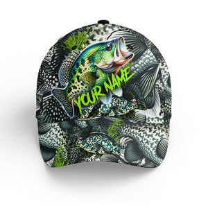 Crappie fishing green scale Custom fishing hat Unisex Fishing Baseball Angler hat cap NQS1663