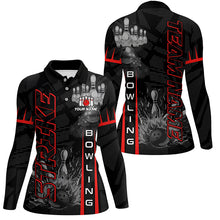 Load image into Gallery viewer, Custom Strike Bowling Shirts For Women, Personalized Bowling Team Jerseys | Red NQS8288