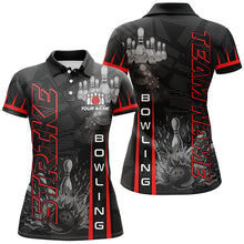 Load image into Gallery viewer, Custom Strike Bowling Shirts For Women, Personalized Bowling Team Jerseys | Red NQS8288