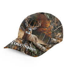 Load image into Gallery viewer, Deer camo hunting hunter hat custom name baseball hunting gifts for men, women NQS3487