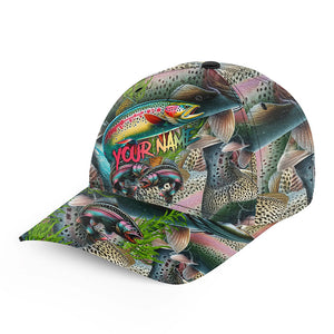 Rainbow trout fishing scale Custom fishing hat Unisex Fishing Baseball Angler hat cap NQS7495